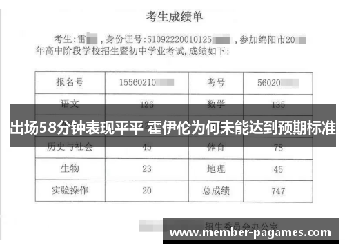 出场58分钟表现平平 霍伊伦为何未能达到预期标准