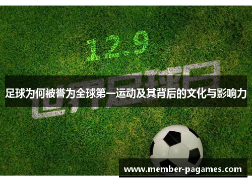 足球为何被誉为全球第一运动及其背后的文化与影响力 足球为何被誉为全球第一运动及其背后的文化与影响力